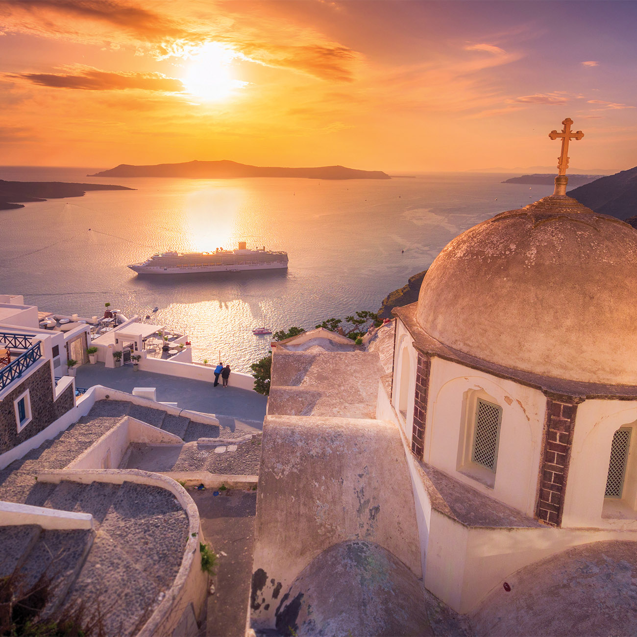 Aerial view of cruise